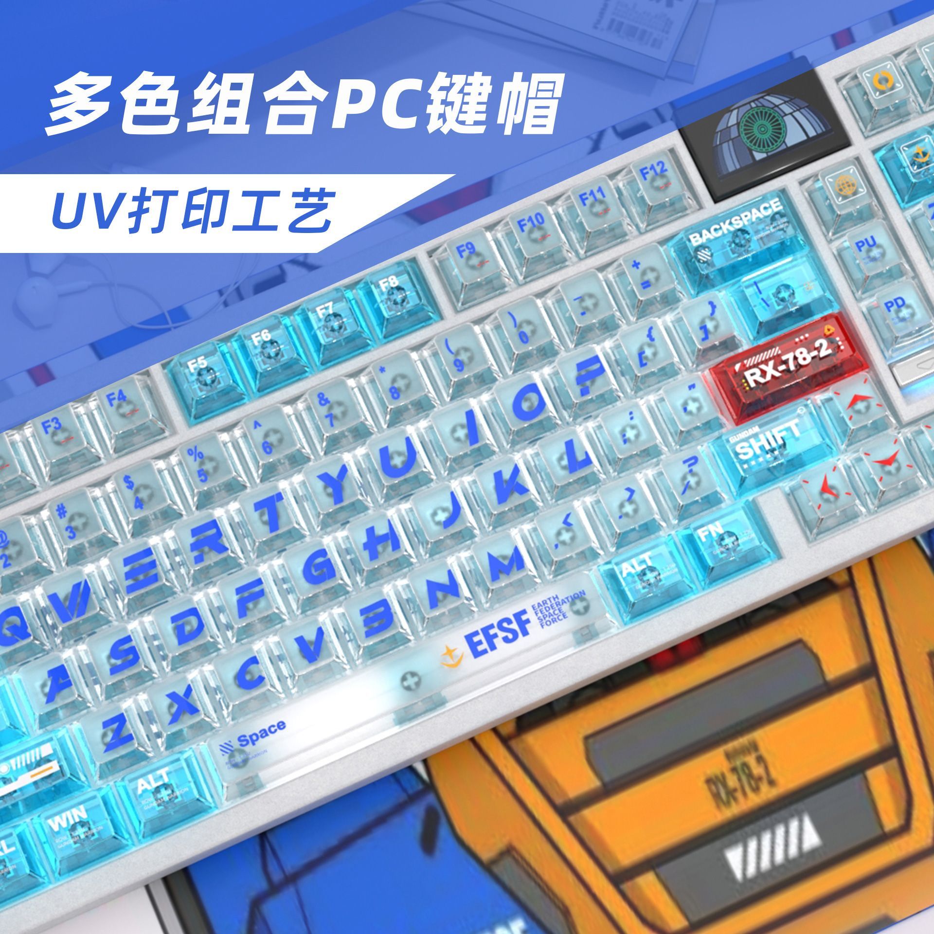 Gundam Color Matching PC Trans - Keycap Artisan Anime recensie en prijs
