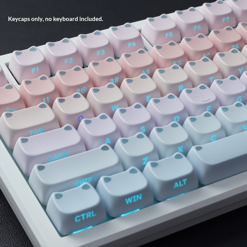 113 Key MAO Cute Cat Ear Trans - Keycap Artisan Anime recensie en prijs