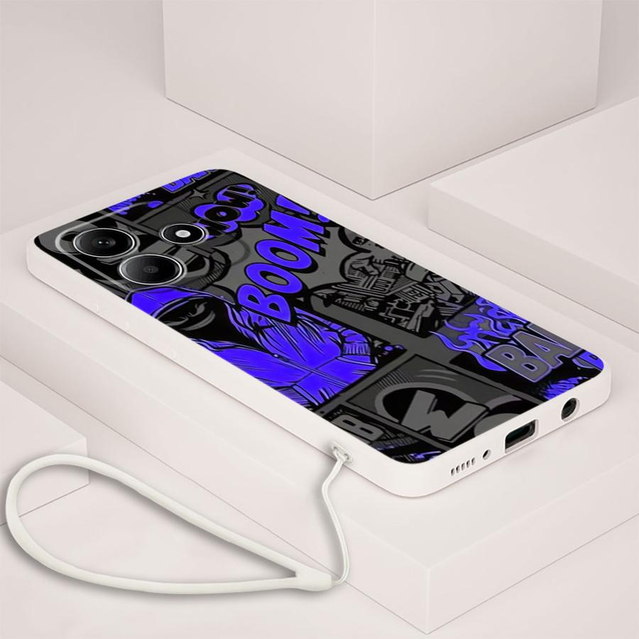 Graffiti Blauwe Comic Print Te - Lanyard Anime Logo recensie en prijs